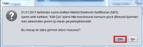 Uyarı Mesajı