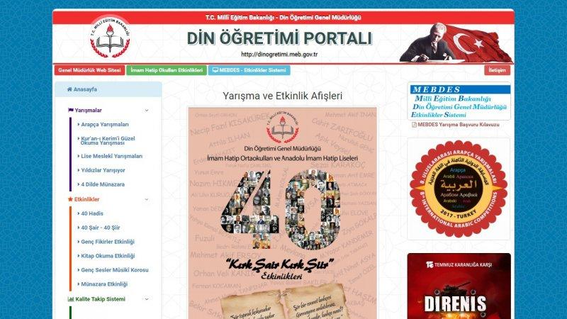 MEB Din Öğretimi Portalı İnternette Yayına Başladı