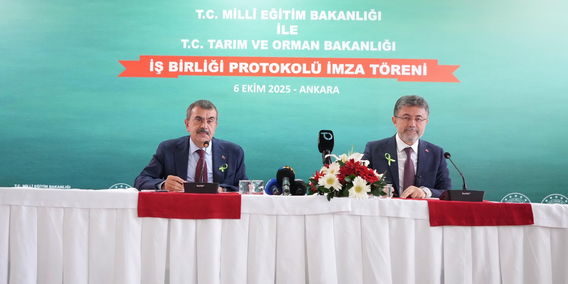 MİLLÎ EĞİTİM İLE TARIM VE ORMAN BAKANLIKLARI ARASINDA İŞ BİRLİĞİ 